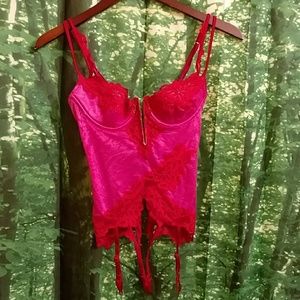 Valentine's Pink with Red Lace Lingerie